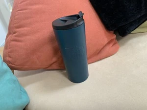 Starbucks 2020 Turquoise Blue Flip-Top Stainless Steel Tumbler EUC - Picture 1 of 10
