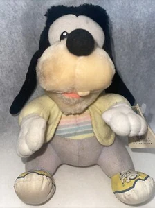 Walt Disney Baby Goofy Plush Hasbro Softies 10.5” Vintage 1984 Stuffed Toy NWT - Picture 1 of 12