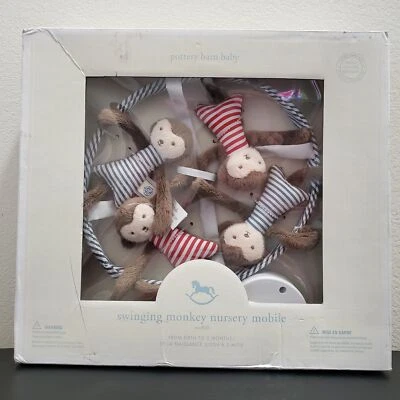 New Pottery Barn Baby Swinging Monkey Nursery Mobile - Image 1 of 4