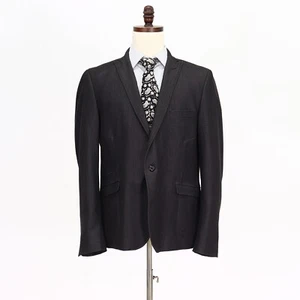 PARK 44R Gray Sport Coat Blazer Jacket Solid 2B Cotton - Picture 1 of 11