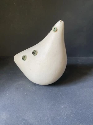 Vtg Vintage White Ceramic Ocarina. Works!  - Image 1 of 4