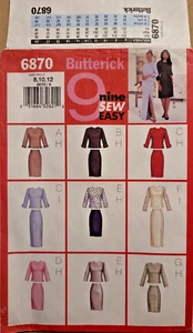 Butterick 6870 Misses top and skirt pattern size 8, 10, 12, uncut - Picture 1 of 3