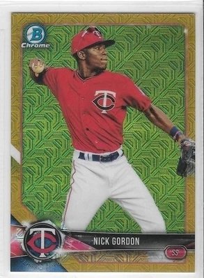 2018 Bowman Chrome  Mega Box Gold Mojo Refractor NICK GORDON #BCP49  (#22/50) - Image 1 of 2