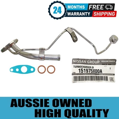 Genuine Turbo Charger Oil Feed&Pipe+Gaskets For Nissan Pathfinder R51 YD25 2.5L - image 1 of 4