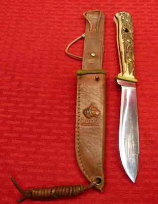 PUMA HUNTER’S FRIEND 6398 德国 PUMASTER 钢带皮革护套 — 第 1/4 张图片