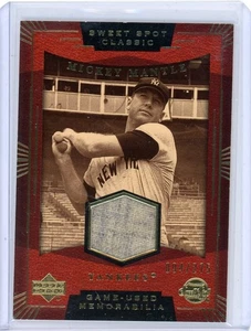 2004 UD Sweet Spot Mickey Mantle Game Used Pants Patch /275 NY Yankees MLB - Picture 1 of 2