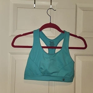 Women's S Blue Champion Double Dry  Athletic Sports Bra Racerback - Picture 1 of 3