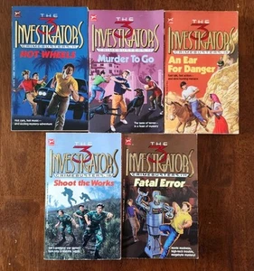 The 3 Investigators Crimebusters Mystery Book Lot Of 5 Fatal Error Murder To Go - Picture 1 of 2