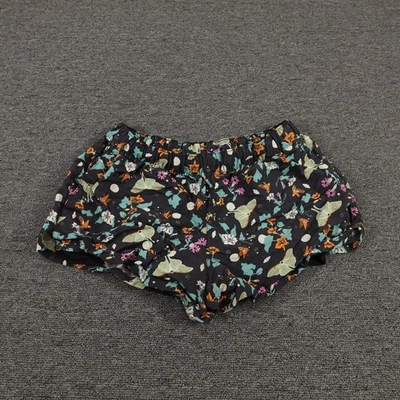 Pantalones Cortos Patagonia Para Mujer Pequeños Negros Apenas Bolsos Estampado Floral Nylon 2.5 Entrepierna Foto 1 de 4