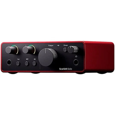 Focusrite Scarlett Solo 4th Gen USB Audio Interface - Red - MINT CONDITI - Image 1 of 4