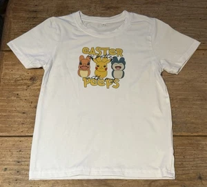 Camiseta EASTER IS BETTER WITH MY "Pokémon" PEEPS Cricut para niños ~ Pequeña ~ Blanca S/S - Imagen 1 de 4