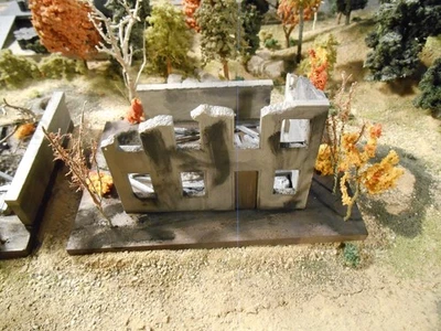 HO Minitanks Custom Detailed Hand Painted Bombed Out Building - Image 1 of 3