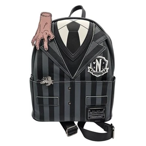 The Addams Family Wednesday Addams Loungefly Mini Backpack - Picture 1 of 8