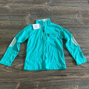 Bella Bliss Boy Top Size 8 Elbow Patch. Teal - Picture 1 of 4