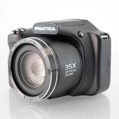 Praktica Luxmedia Z35 Digital Compact Camera 12MP CCD Sensor Black Digicam Zoom - Image 1 of 4