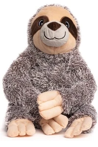 FabDog Fluffy Sloth Plush Dog Toy - Medium- squeaky toy new - Picture 1 of 2