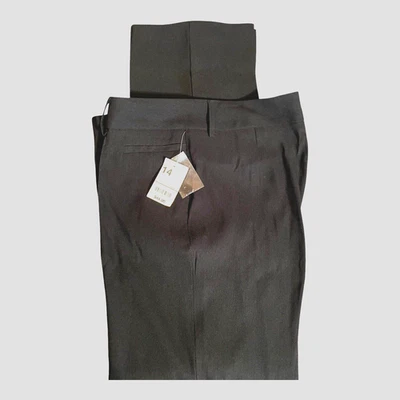 Pantalones para mujer 14 negros pierna recta bisou bisou nuevos con etiquetas frente plano vestido de trabajo/juego  Foto 1 de 4