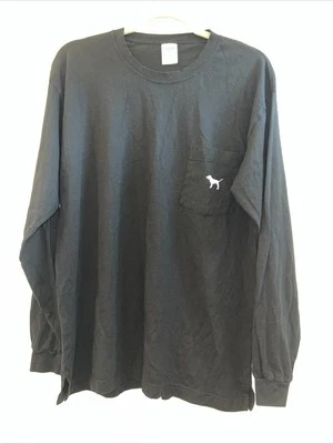 PINK by VS Black long sleeve T Shirt  1986 on The Back L Great ( NWOT) - Image 1 of 4