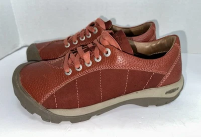 Zapatos de senderismo Keen Presidio cómodos de cuero rojo para mujer talla 7 EU 37,5 Foto 1 de 4
