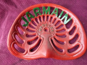 TRACTOR IMPLEMENT SEAT JARMAINE GENUINE VINTAGE MAN CAVE COLLECTABLE PUB - Picture 1 of 5