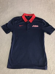 Vintage Cleveland Indians Camicia Uomo Piccolo Nike Guardians Blu Polo Swoosh p3 - Foto 1 di 11