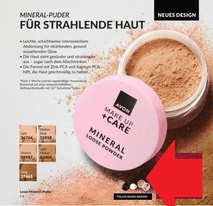Avon Make Up Care Mineralpuder Loser Puder Zinc Kalzium Silcia Medium deckend - Bild 1 von 1