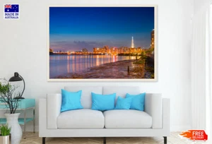 (Laminated) Panorama View Sunset Sky Ho Chi Minh City Vietnam Beauty Sky 91x61cm - Picture 1 of 6