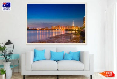 (Laminated) Panorama View Sunset Sky Ho Chi Minh City Vietnam Beauty Sky 91x61cm - Image 1 of 4