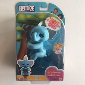 Fingerlings Baby Elephant Gray Blue Grey Repeat and Record 40+ Sounds New