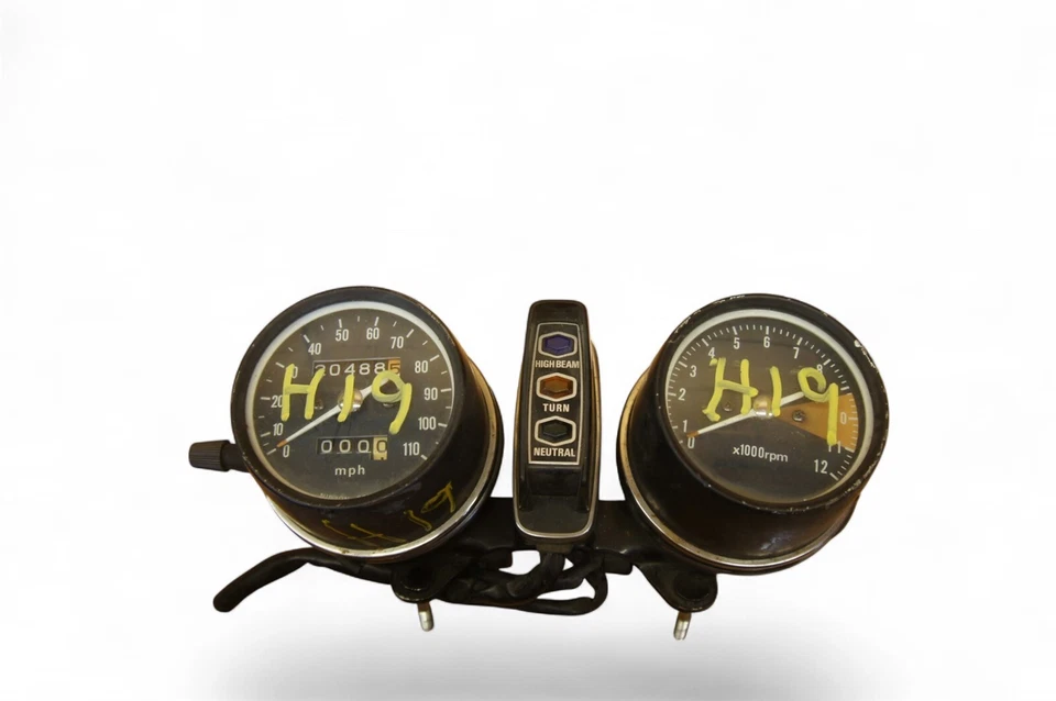 Honda CB360 Good Speedometer Tachometer Gauges Cluster H19 *AH2 - Image 1 of 4