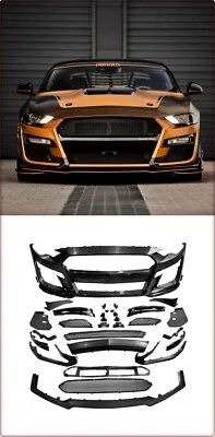 SATZ KOMPLETT STOßSTANGE VORNE FÜR FORD MUSTANG 2018 - 2023 GT500 STIL - Bild 1 von 4