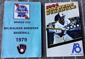 (2) Milwaukee Brewers Pocket Schedule 1979 1984 Yount Molitor FreeShip - Picture 1 of 6