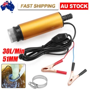 12V Mini Self Priming Diesel Pump Water Oil Aluminium Submersible Fuel Transfer - Picture 1 of 16