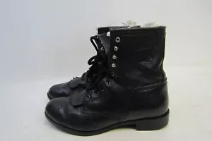 Botas vaqueras Ariat para hombre talla 9,5 D de cuero negro con cordones falda escocesa - Imagen 1 de 11