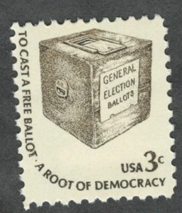 US. 1584. 3c. Early Ballot Box. American Issue, Shiny Gum. MNH. 1977 - Picture 1 of 1