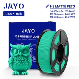 JAYO 1,1 KG PETG Mate Verde Menta Alta Velocidad 1,75 mm Filamento 3D Textura Esmerilada - Imagen 1 de 8