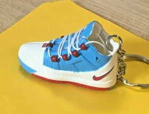 New Mini 3D~ AIR ZOOM LEB III QS~ sneaker shoe keychain. BL/ WHITE /RED - Picture 1 of 6
