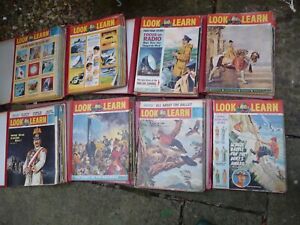 LOOK and LEARN magazines années 1960 9 volumes reliés 1-208 450 numéros Fleetway House