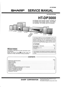 Service Manual Guide For Sharp HT-DP3000 - Picture 1 of 1