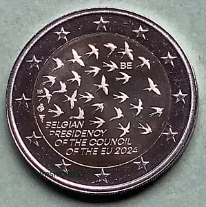 Belgio 2 euro 2024 Presidenza del Consiglio UE moneta commemorativa moneta euro commemorativa BU - Foto 1 di 1