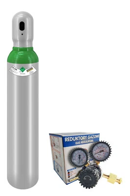 BOUTEILLE DE GAZ ARGON 4.8 1,5m3 8 litres + Détendeur Régulateur De Pression - Image 1 of 4