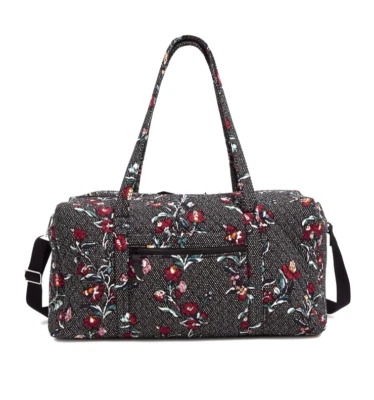 VERA BRADLEY ~ Bolso de Lona de Viaje Grande icónico ~ PUNTO NEGRO PERENNE ~ FABULOSO ~ ¡NUEVO CON ETIQUETAS! Foto 1 de 3