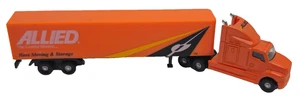Racing Champions Allied Moving Semi Truck Trailer 1997 Orange Diecast Vintage - Picture 1 of 6