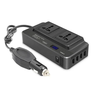 200W Vehicle Inverter with Dual AC Outputs and 4 USB Ports for Convenience - Picture 1 of 12