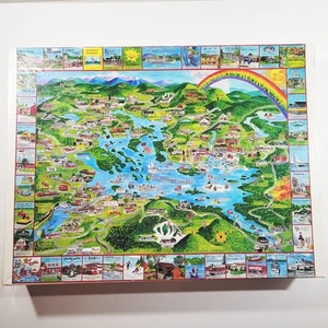 The Lakes Region Of NH (New Hampshire) - 1994 White Mountain Jigsaw Puzzle - Picture 1 of 6
