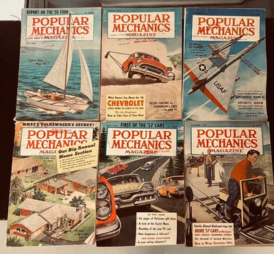 VTG Popular Mechanics Magazine, 1956 Jan-Dec 12 issues - Image 1 of 2