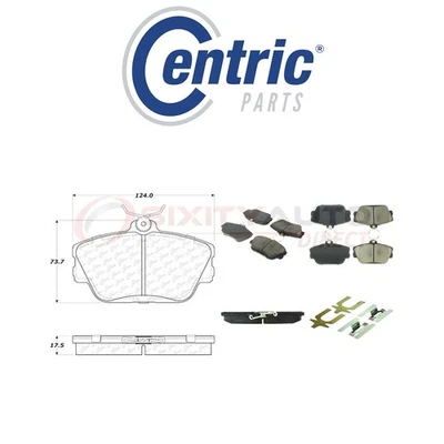Centric Semi Metallic Brake Pads w Shim for 1996-1997 Ford Thunderbird 3.8L kl Foto 1 de 4