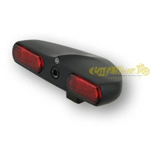 Scheinwerfer Im Rampenlicht Hinten Highsider LED Aluminium Schwarz Lens Rot ABE - Bild 1 von 3