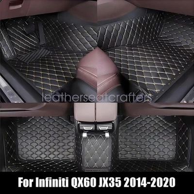 For 2014-2020 Infiniti QX60 JX35 Car Floor Mats All Weather Leather Custom Pad - Imagem 1 de 4