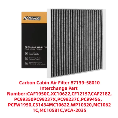 Filtro de aire de cabina de carbono para Lexus RX350L RX450h RX450hL UX200 UX250h UX200 Foto 1 de 4